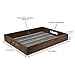 Jitsu Goods Fabric Lined Wooden Decorative Ottoman Tray | Kitchen Breakfast Serving with Cutout Wood Handles | Black & White Boho Pattern | Coffee Table Home Decor | Rustic Decorative Farmhouse Design