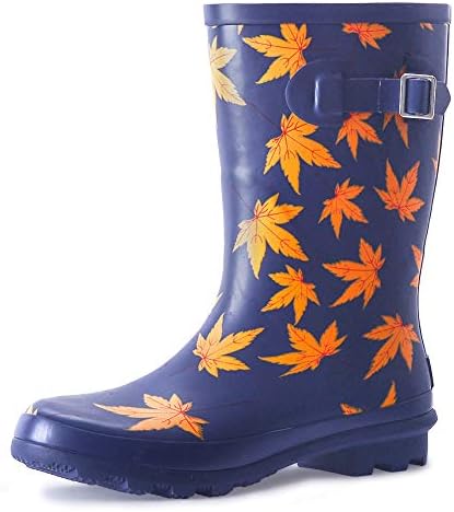 womens printed rain boots