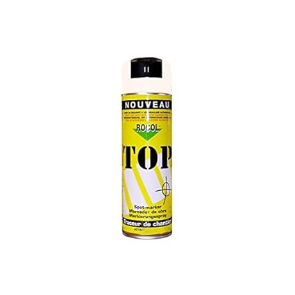 TOP Markierungsspray Rocol - WEISS - 500ml-Farbdose - Farbspray - Markierspray - Markierungsfarbe - Forstspray - Forstfarbe