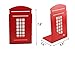 DYQWT Newest Creative Telephone Booth Bookend Bookends Racks,A Pair (Red)