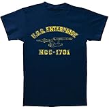 Trevco Star Trek T-Shirt USS Enterprise NCC-1701 Navy T Shirt