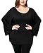 Pxmoda Women's Plus Size Batwing Sleeves Halloween T Shirt Blouse Tops Bat Costume