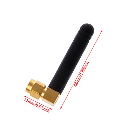 JUNESUN 433Mhz Antenna with Right Angle SMA Male Connector 2dBi 50mm - Thumbnail 5