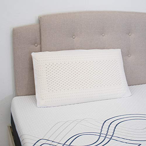 Latex Foam Bed Pillow Extra Plush 100 Cotton Casing Cover Provides