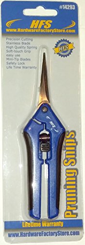 HFS(R) Gardening Scissor Pruner Shear Micro-Tip Pruning Snip, Leaf Trimmer Stainless Steel Blade 6.5" (1 PC) - Image 5