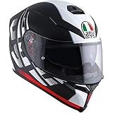 AGV K-5 S Storm Adult Helmet - Black/Red / 2X-Large