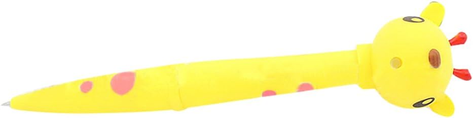 yingyue Creative Durable Cow Duck Giraffe Shape Electronic Pen LED Light Office School Student Stationery Supplies Gift Giraffe