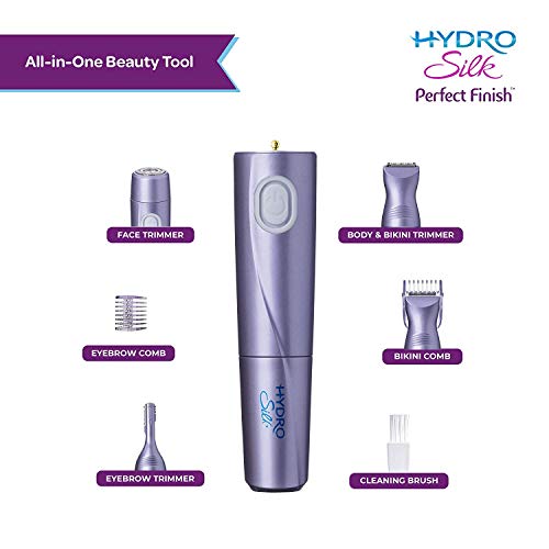 Schick Hydro Silk Perfect Finish Trimmer, 8in1 Grooming Kit for Women