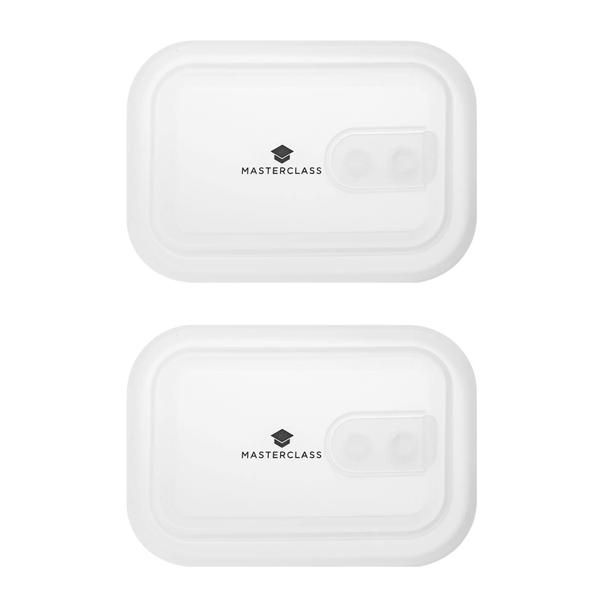 MasterClass All-in-One 2 Replacement Lids for Small 5ml, 75ml & 1ml Stainless Steel Containers, Airtight and Leakproof Silicone Seals