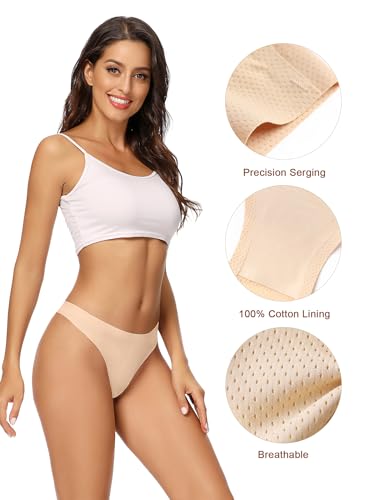 VOENXE Bragas Sin Costuras Mujer Pack,Braguitas Bikini Femenina Invisible Calzones,Underwear Mujer Ropa Interior,Brasileñas,Seamless Women Panties,Pantaletas MúLtiples,Paquete De 5