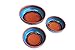 Canyon Cactus Ceramics Spanish Terracotta Set Of 3 Small Dipping Bowls, Blue