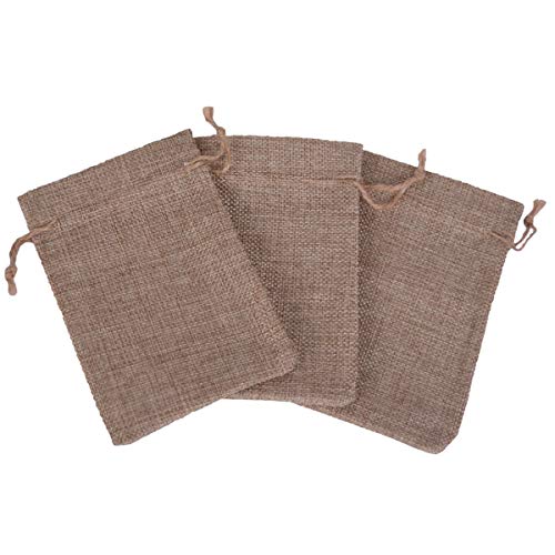 Baitaihem 25Pcs Faux Burlap Bag Drawstring Gift Bags 4" X 6" for Wedding Favors,Party,Presents,DIY Craft,Christmas - Thumbnail 2