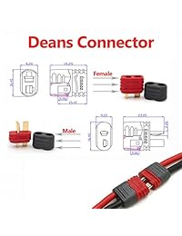 Conector Deans 2019 de conector Deans de conector T, versión de actualización, 15 hembra + 15 machos (15 pares)