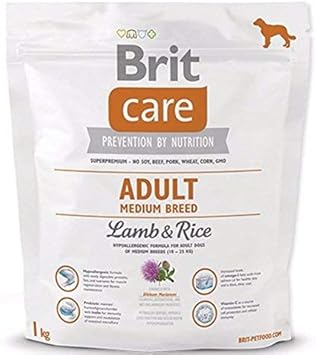 brit care adult medium breed lamb & rice