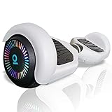 Electric Hoverboard Smart Self Balancing Scooter Hover Board 6.5'' Wheel Electric Scooter for Adults and Kids (NOB-Snow)