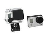 Bundle Set Protective Silicone Covers Lens Caps for GoPro Hero 3+, Hero 3 Plus, Hero 4 Camera and Housing - Black