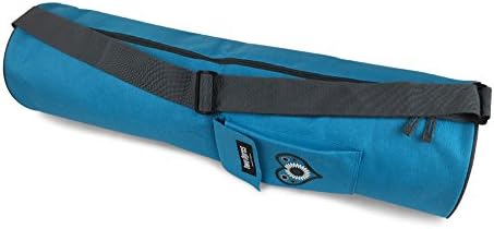 two Ogres Yoga Mat Bag with Mesh Bottom for Air Flow, Large Size, 28" Long, Pockets Fit Oversized Phones (iPhone 6/6s Plus, Samsung Galaxy S6 edge+, etc.) - BLUE