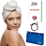 uProCare Hair Towel Wrap Turban for Women Bamboo and Cotton fiber Fast Drying Anti-Frizz Super Absorbent