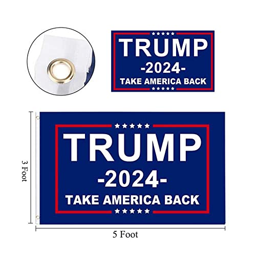 Upgrade Trump 2024 Flag, Donald Trump for President Take America Back 3 x 5 Ft Flag with Grommets
