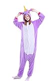Yutown Adult Unicorn Pajamas Animal Costume Cosplay Onesie Halloween Gift Purple Pegasus L