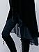 R.Vivimos Womens Ruffled Asymmetric Long Velvet Blazers Coat Casual Jackets Medium Black