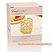 VINCIGANT Silver Crystal Tea Light Candle Holders,Cylinder Metal Arrangement Container Table Centerpieces for Dining/Living Room Decoration and Gift for Housewarming