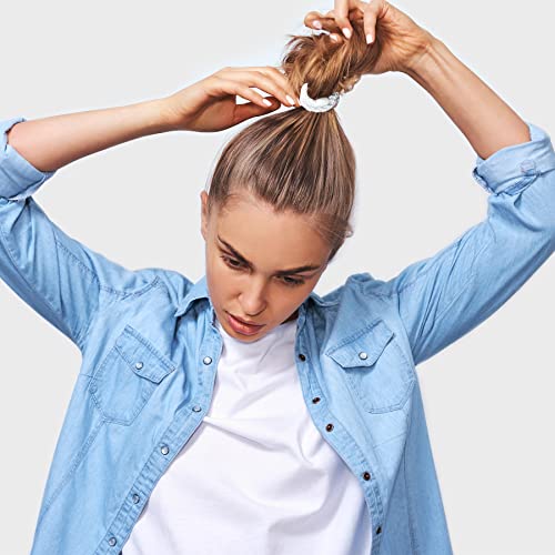 GYGYL 8Pcs Mixed Color Hair Ties for Women Girls, Elastics Hair Bands Ponytail Holders for Thick Hair, No Damage No Crease Hair Elastics(Style 12)