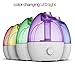 Bartnelli Ultrasonic Cool Mist Humidifier with Ultra-Quiet Operation – 3.5L Tank for Water – 360° Mist Nozzle - Automatic Shut Off – Certified Safety – 7 Color Night Light