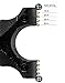 Obert Powerful Hunting Slingshot Catapult 10 Aiming Points & 2 Rubber Bands Black ABS Plastic