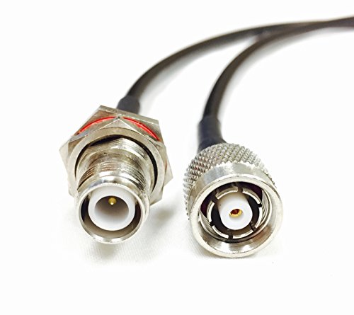 5ft TNC Reverse Polarity Male to TNC Reverse Polarity Female Bulkhead LMR-195 Cable