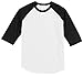 Sport-Tek Colorblock Raglan Jersey. T200-White/Black-Large