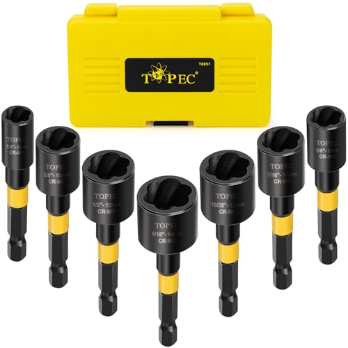 Topec 18-Piece Stripped Bolt Extractor Kit, 3/8