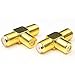 ANHAN F Type Female Splitter - 3 Way Satellite TV Signal Splitter, RF Coax Coaxial Cable Adapters for TV Video Antenna - 2 Packs