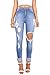 Vibrant Women's Juniors Ripped Rise Skinny Jeans