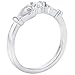 Rhodium Plated Clear Crystal Heart Diva Baby Rings