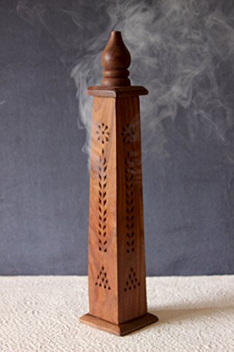 Valentine Day Gifts Wooden Incense Cone Tower Burner Stand Holder Ash Catcher Home Decor Utilities & Accessories (Design5)