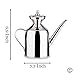 Stainless Steel Olive Oil Can Dispenser Pot Drizzler Canister Deluxe Silver Color 0.5 Quart (500 ml) Kitchen Tools Food Jar Cruets Utensil Storage
