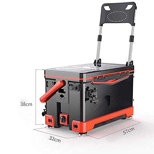 JJSFJH Fischereimer, Fischereibox Angelstuhl Freier Installation Multifunktionsfischerbox mit Zubehör für Green Rote… – Bild 8