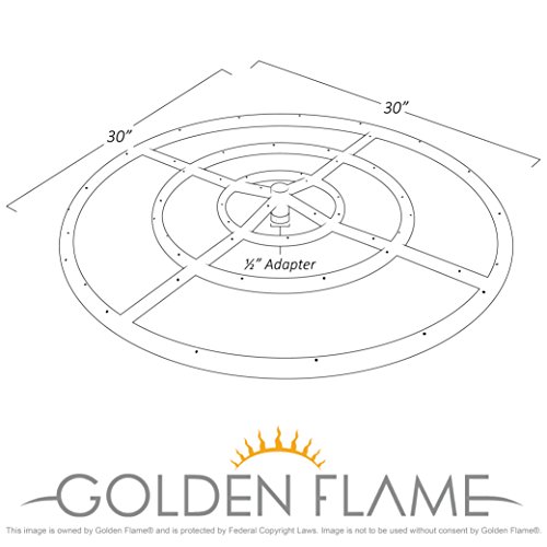 30" Round Fire Pit Burner Ring (304 Series SS)