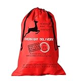 No 2 Bag Large Santa Sack Personalized for Kids Polyester Cotton Christmas Gifts Bag Santa Bag for Christmas Presents, Holiday Gifts or Decorations in 20 x 28 Inches