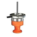 Hookah Ceramic Bowl with Wind Cover, Premium Shisha Brass Fireplace Insert + Deluxe Hot Pan Chimney Top Perfect Smoking Experience for Hookah Lovers