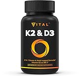 Vitamin K2 (MK7) with D3 Supplement - Vitamin D & K Complex - Bone and Heart Health Formula - 5000 IU Vitamin D3 & 90 mcg Vitamin K2 MK-7-60 Small & Easy to Swallow Vegetable Capsules