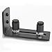 ZEKOO Barn Door Floor Guide,Flush Design Bottom Flat Floor Guide,Adjustable Wall Mount Stay Roller Black Barn Door Stopper for Pocket Closet Barn Doors