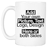 Personalised Mug - Add Your Text, Picture, Design or Logo on This Ceramic Coffee