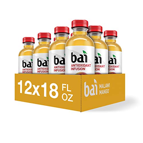 BAI FLAVORED WATER, MALAWI MANGO, ANTIOXIDANT INFUSED DRINKS, 18 FLUID OUNCE BOTTLE (PACK OF 12)