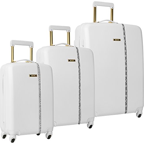 Ninewest 3 Piece Hardside Spinner Luggage Set, White Pricepulse