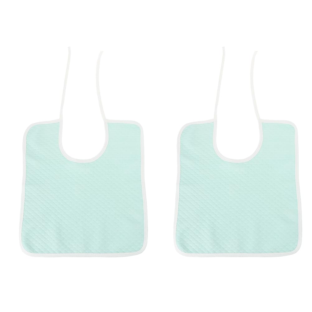 Healeved Adult Bibs - 2 Pack Elderly Adult Bibs for Women and Men, Washable and Reusable Adult Bib for Adult, Elderly and Disabled（39 * 35cm）