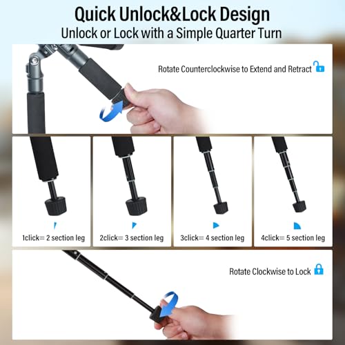SIRUI Compact Mini Desktop Tripod, 20" Aluminum Portable Small Tabletop Tripod Stand with 360° Ball Head for DSLR, Camera, Phone, Loaded up to 17.64lbs, Phone Holder Included, AM-TT50