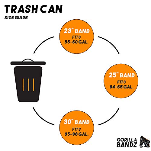 Tuffex Trash Can Bag Bands (30" Bands (5 Pack) Fits 9596 Gallon