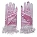 Pink Princess Gloves with Fuzzy Trim